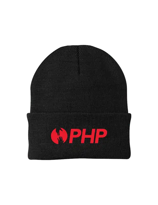 Black Knit Cap w/PHP Agency Logo