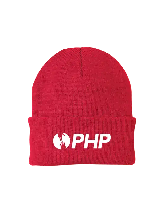 Red Knit Cap w/PHP Agency Logo