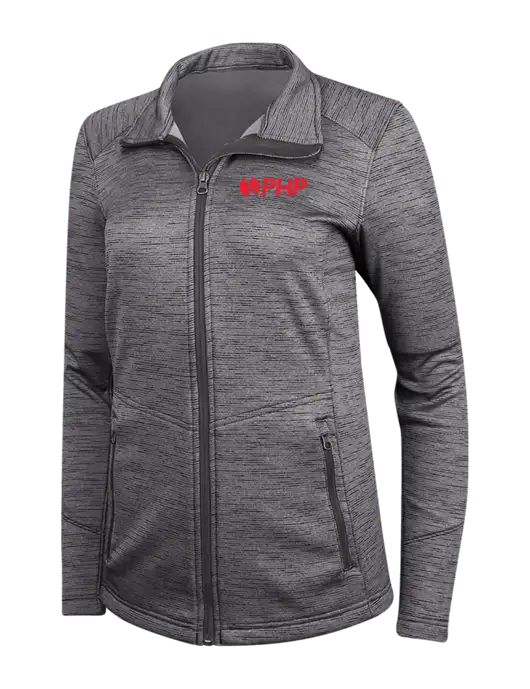 Womens Dark Grey Digi Stripe Fleece Jacket w/PHP Agency Logo