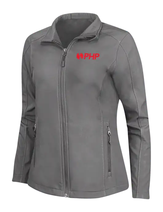 Medium Grey Womens Core Soft Shell Jacket w/PHP Agency Logo