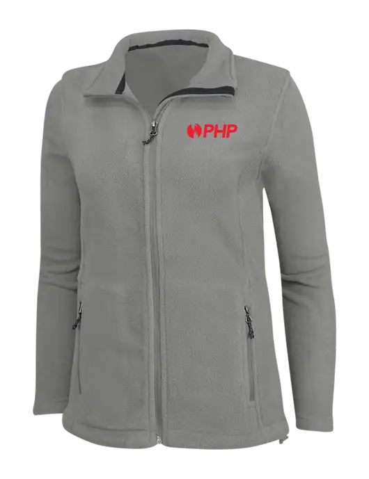 Womens Medium Grey Fleece Jacket w/PHP Agency Logo