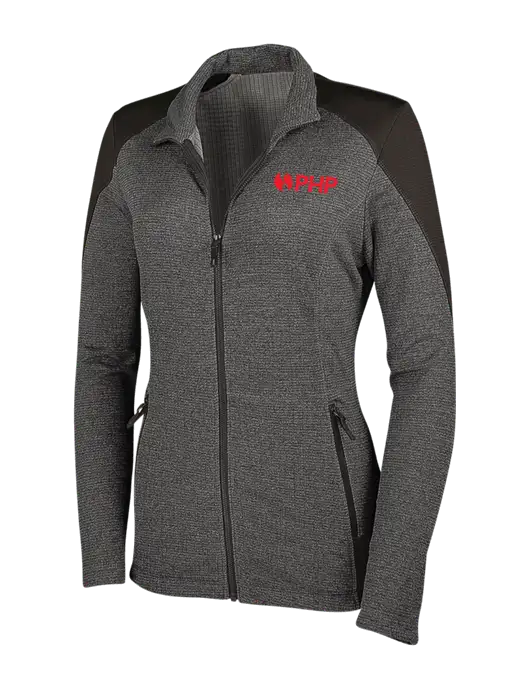 Medium Grey Heather Womens Grid Fleece Jacket w/PHP Agency Logo