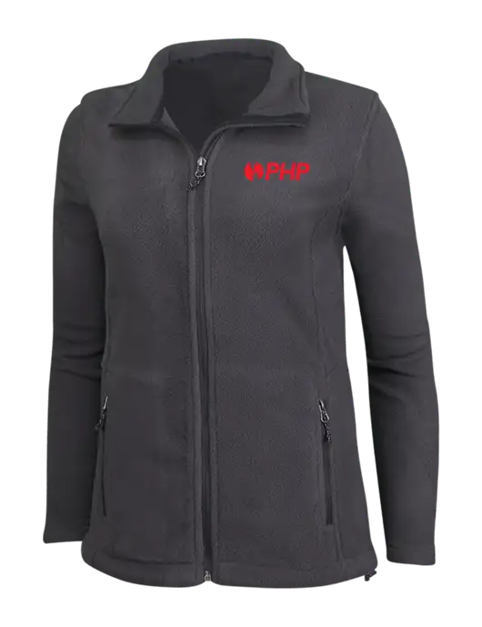 Womens Fleece Dark Grey Jacket w/PHP Agency Logo