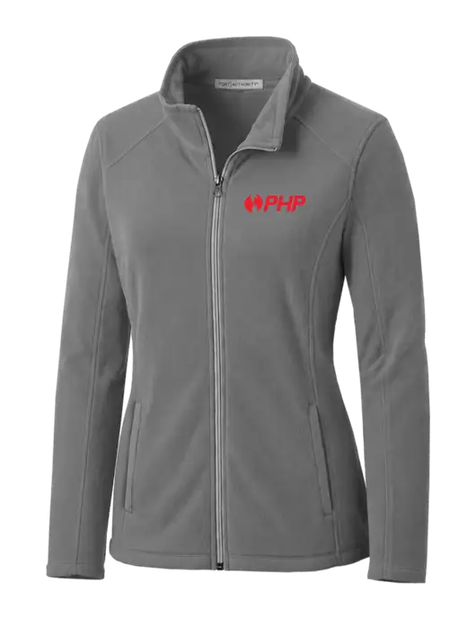 Medium Grey Womens Microfleece Jacket w/PHP Agency Logo