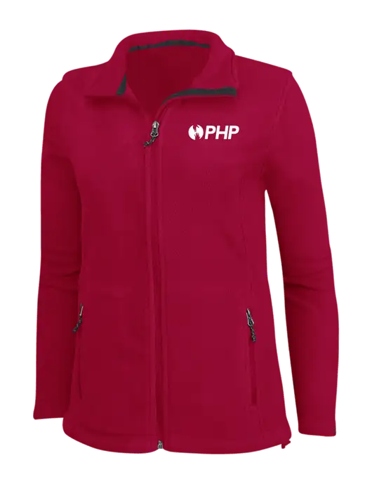 Womens Red Fleece Jacket w/PHP Agency Logo