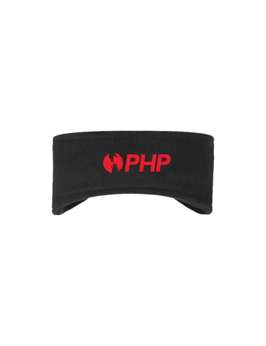 Black Stretch Fleece Headband w/PHP Agency Logo