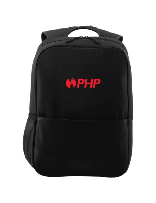 Access Square Laptop Black Backpack w/PHP Agency Logo