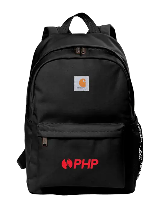 Carhartt Black Canvas Backpack w/PHP Agency Logo
