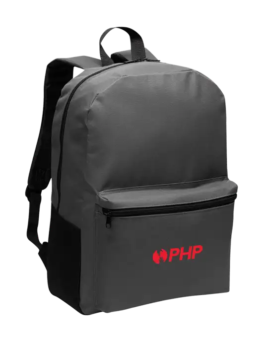 Casual Dark Charcoal Lightweight Laptop Backpack w/PHP Agency Logo