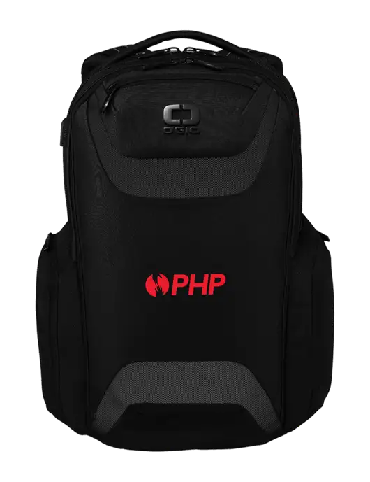 OGIO Black Charcoal Connected Pack w/PHP Agency Logo