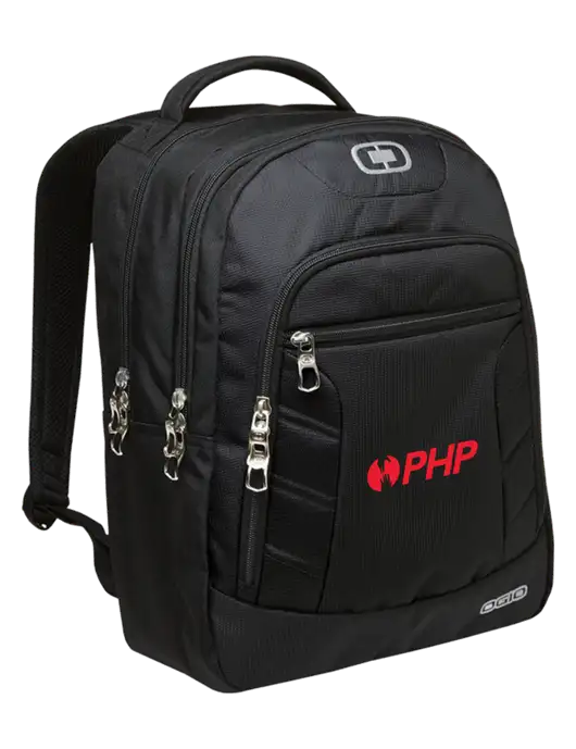OGIO Black/Silver Colton Laptop Backpack
 w/PHP Agency Logo