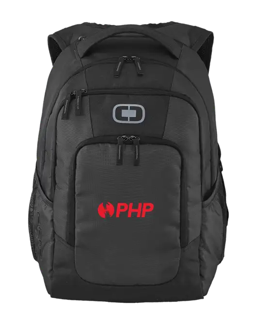 OGIO Diesel Grey Logan Laptop Backpack
 w/PHP Agency Logo