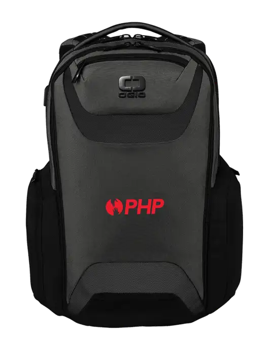 OGIO Tarmac Charcoal Connected Pack w/PHP Agency Logo