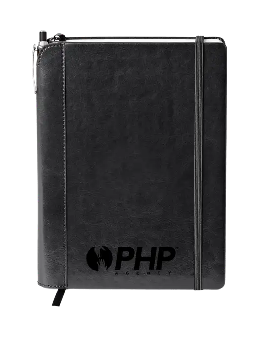 Fabrizio Black Journal 6.375 x 8.375 Combo w/PHP Agency Logo