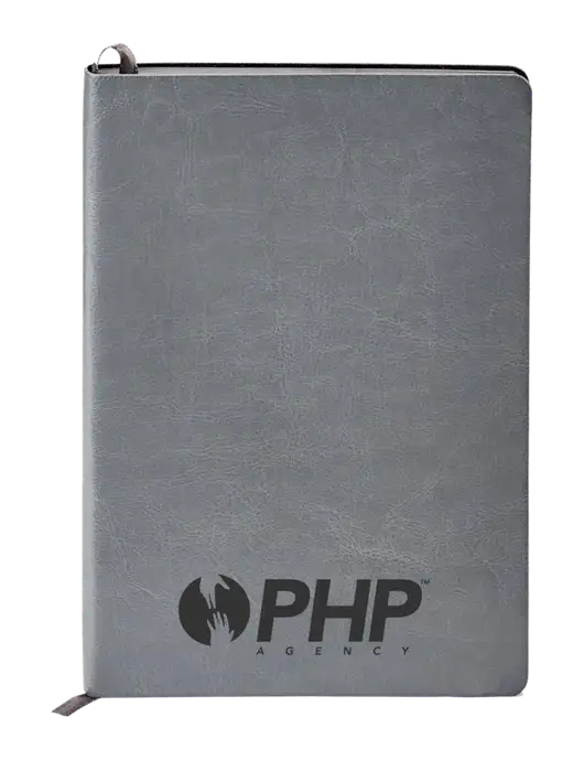 Fabrizio Grey Soft Cover 5.75 x 8.125 Journal w/PHP Agency Logo