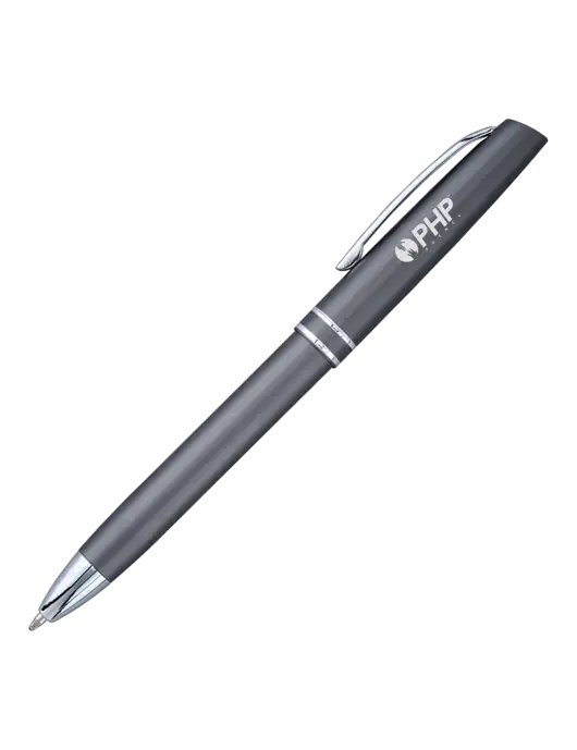 Gunmetal Anguilla Black Ink Pen w/PHP Agency Logo