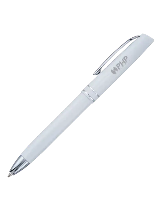 White Anguilla Black Ink Pen w/PHP Agency Logo