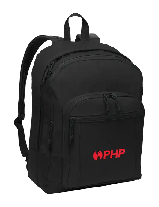 Black Essential Backpack w/PHP Agency Logo