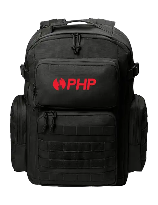 CornerStone Black Tactical Backpack w/PHP Agency Logo