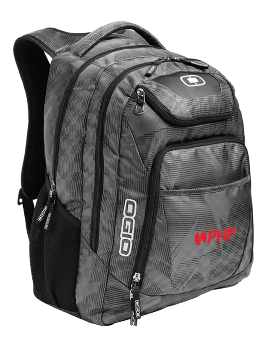 OGIO Race Day Silver Excelsior Laptop Backpack w/PHP Agency Logo