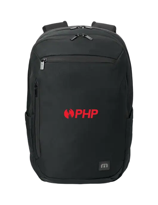 TravisMathew Black Duration Backpack w/PHP Agency Logo