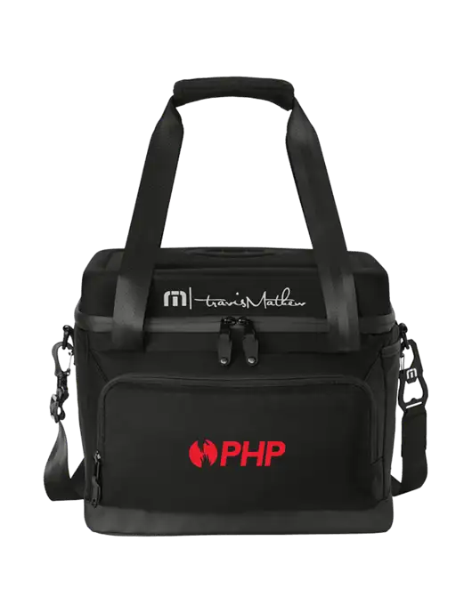 TravisMathew Black Cruise 24-Can Cooler w/PHP Agency Logo