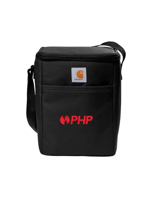 Carhartt Black Vertical 12-Can Cooler w/PHP Agency Logo