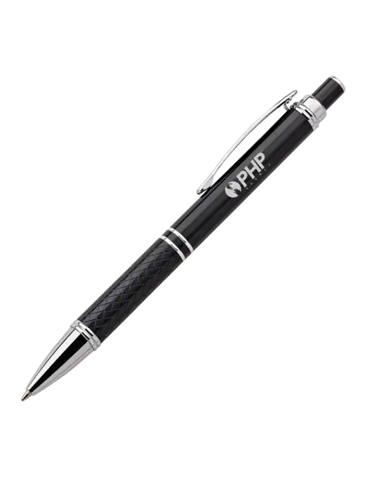 Black Stellar Scribe Pen - Black Ink w/PHP Agency Logo