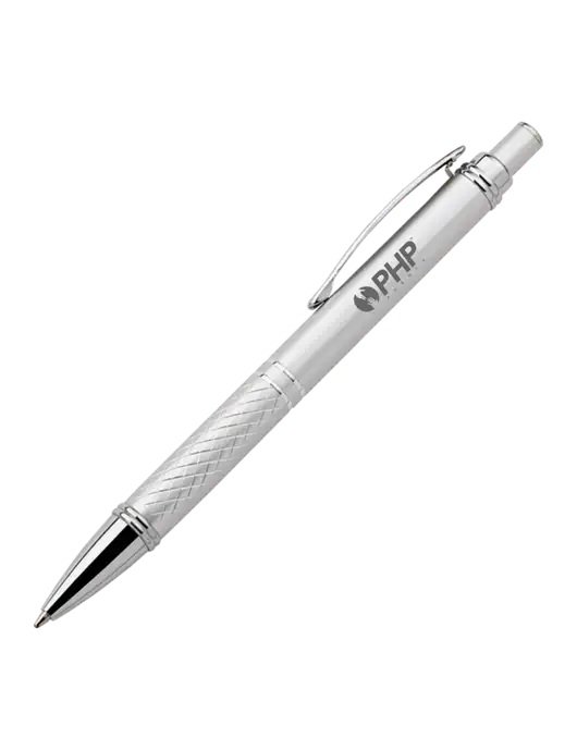 Silver Stellar Scribe Pen - Black Ink w/PHP Agency Logo