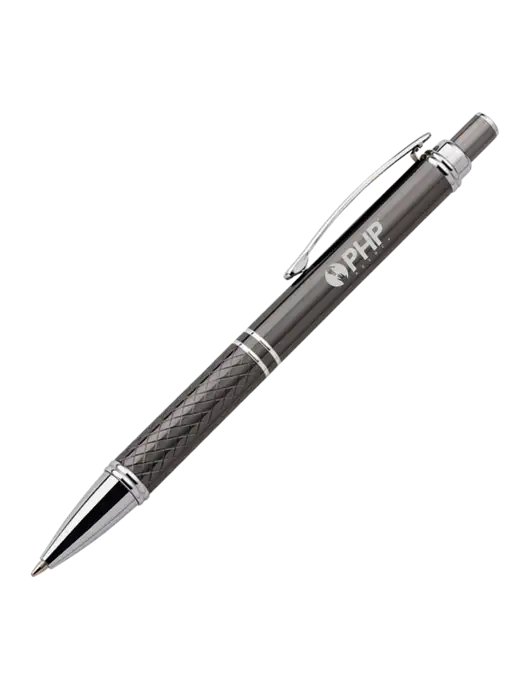 Dark Grey Stellar Scribe Pen - Black Ink w/PHP Agency Logo