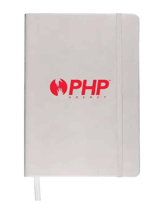 Leeman White Tuscany Journal 5.75 x 8.25 w/PHP Agency Logo