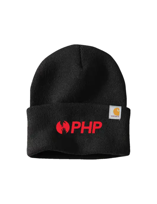 Carhartt Black Watch Cap 2.0 w/PHP Agency Logo