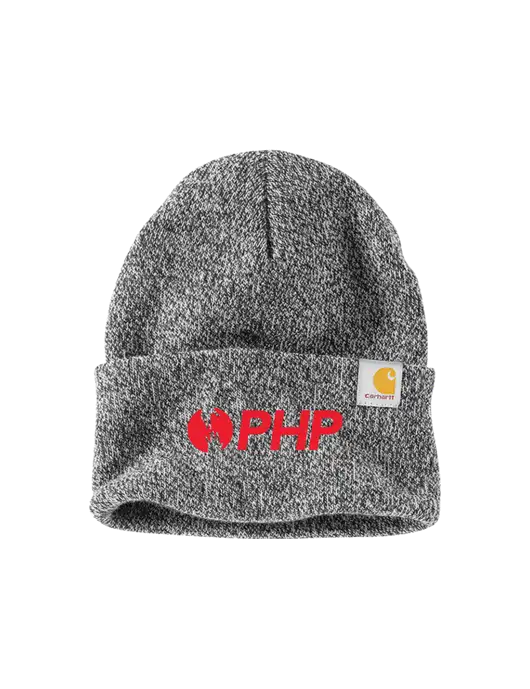 Carhartt Medium Grey Heather Watch Cap 2.0 w/PHP Agency Logo