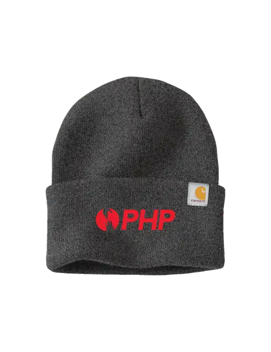 Carhartt Dark Grey Watch Cap 2.0 w/PHP Agency Logo