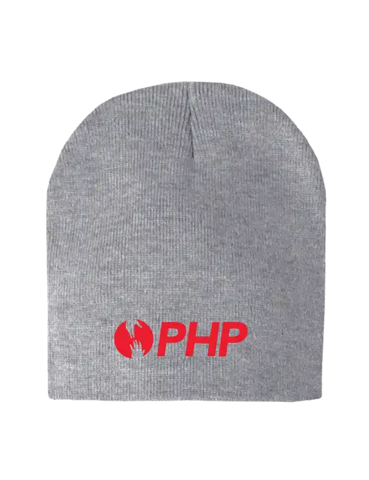 Light Grey Heather Element Knit Beanie w/PHP Agency Logo