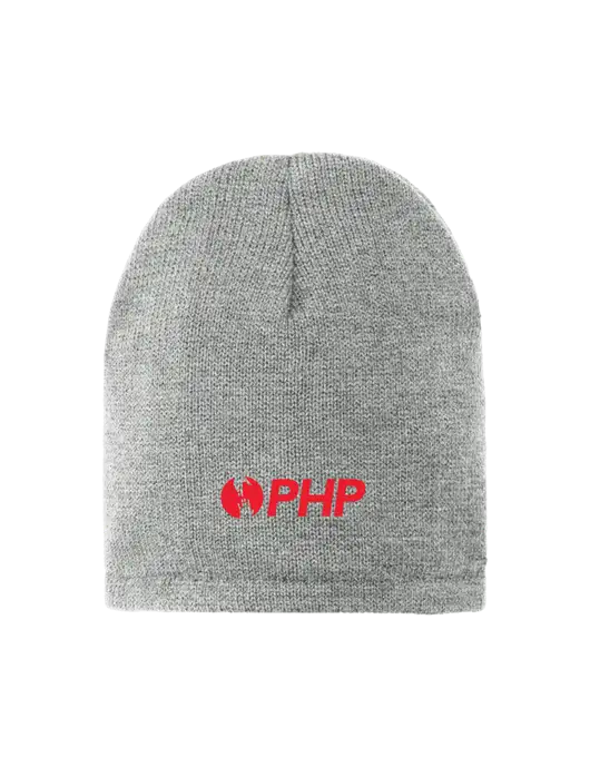 Dark Medium Grey Fleece-Lined Beanie Cap w/PHP Agency Logo