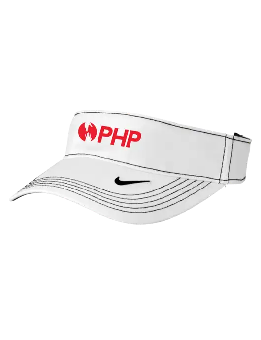 Nike White Dri-FIT Ace Visor w/PHP Agency Logo