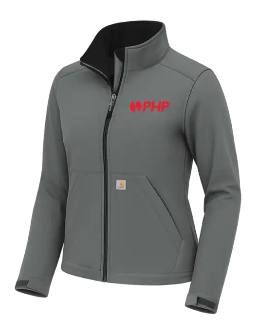 Carhartt Womens Rain Defender Dark Medium Grey Soft Shell Jacket w/PHP Agency Logo