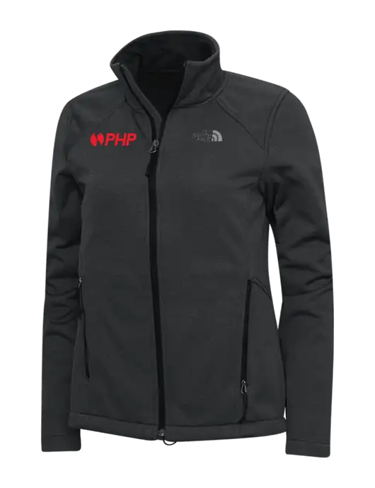 North Face Dark Grey Heather Womens Ridgewall Soft Shell Jacket w/PHP Agency Logo