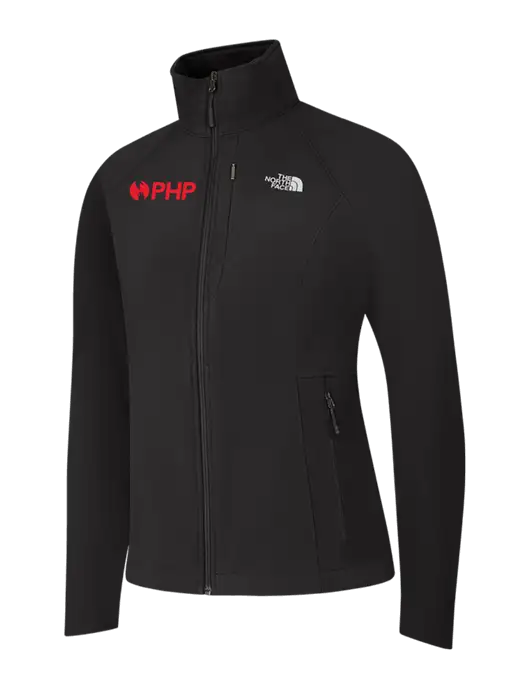 North Face Womens Black Apex Barrier Soft Shell Jacket  w/PHP Agency Logo