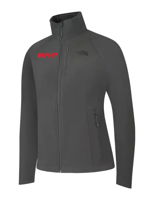 North Face Womens Medium Grey Apex Barrier Soft Shell Jacket  w/PHP Agency Logo