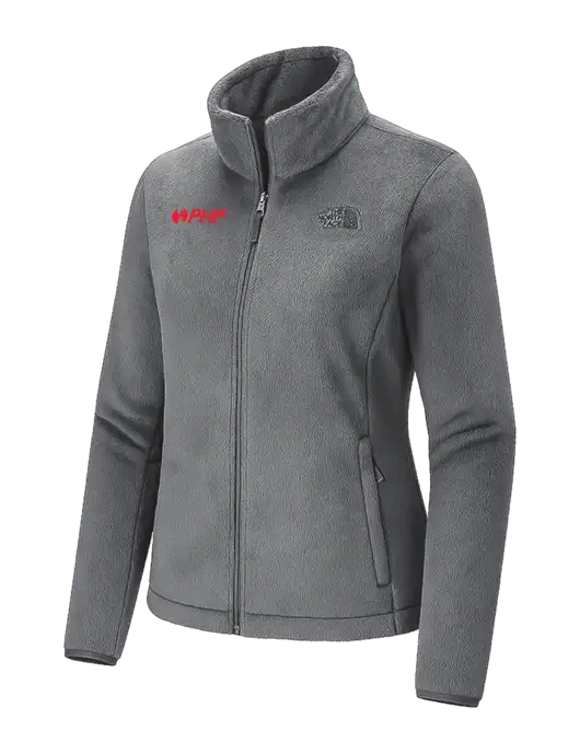 The North Face Womens Dark Medium Grey Osito Fleece Jacket
 w/PHP Agency Logo