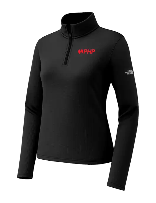 The North Face Womens Aim 1/4-Zip Black Fleece w/PHP Agency Logo