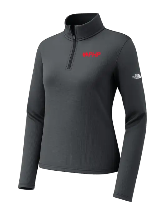 The North Face Womens Aim 1/4-Zip Charcoal Grey Fleece w/PHP Agency Logo