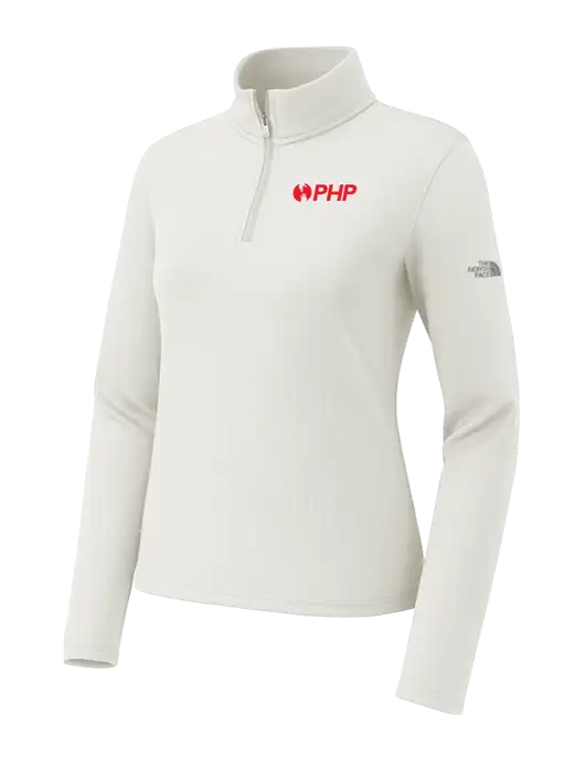 The North Face Womens Aim 1/4-Zip Ivory Fleece w/PHP Agency Logo