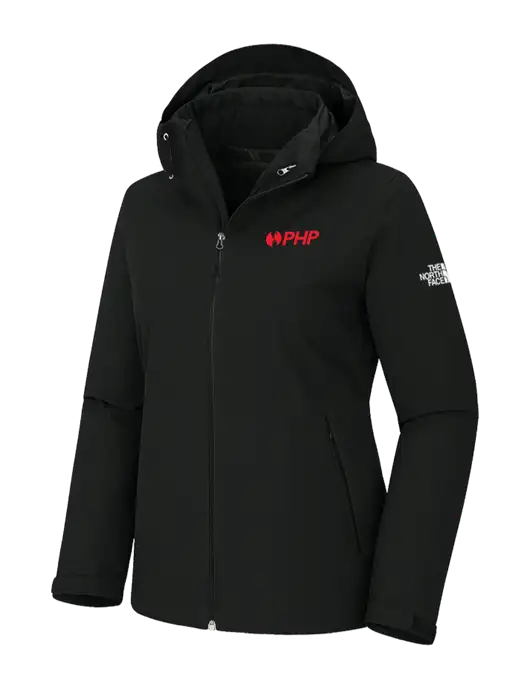 The North Face Womens Castle Valley Triclimate 3-in-1 Black Jacket w/PHP Agency Logo, PHP Agency Logo